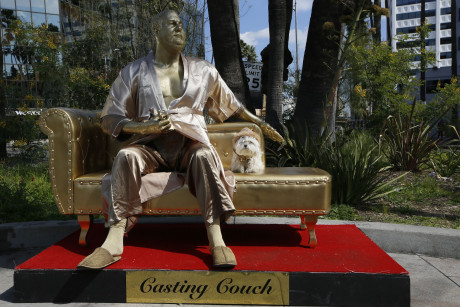 Harvey Weinstein Casting Couch Statue Debuts Pre Kgw