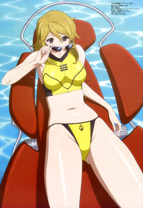 Yuki Nobuteru Uchuu Senkan Yamato Uchuu Senkan Yamato 2199 Mori Yuki Bikini Megane Swimsuits Wet Jpeg Artifacts Yande