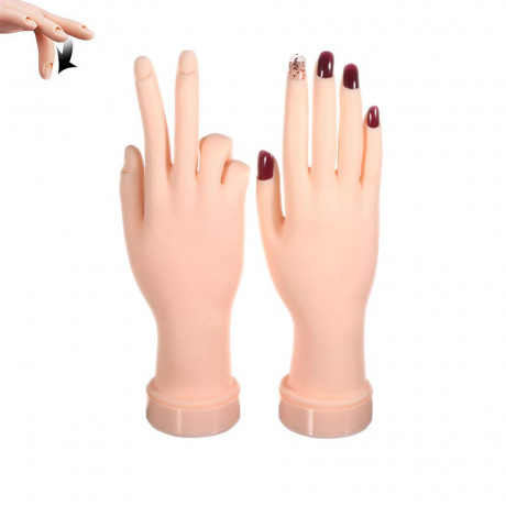 Amazon Com 2pcs Practice Hand For Acrylic Nails Nail Art Training Hand Fake Hand For Nails Practice Flexible Bendable Manicure Hand Practice Tool Personal