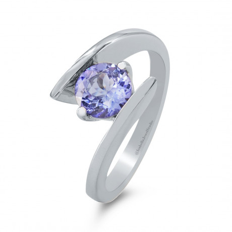 Round Tanzanite 0 8ct Claw Set Isabella