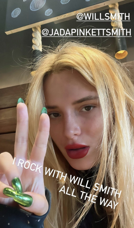 Bella Thorne Loves That Will Smith Slapped Chris Celebritytalker